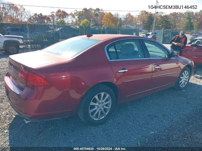 2011 Buick Lucerne Cxl VIN: 1G4HC5EM3BU146452 Lot: 40704630