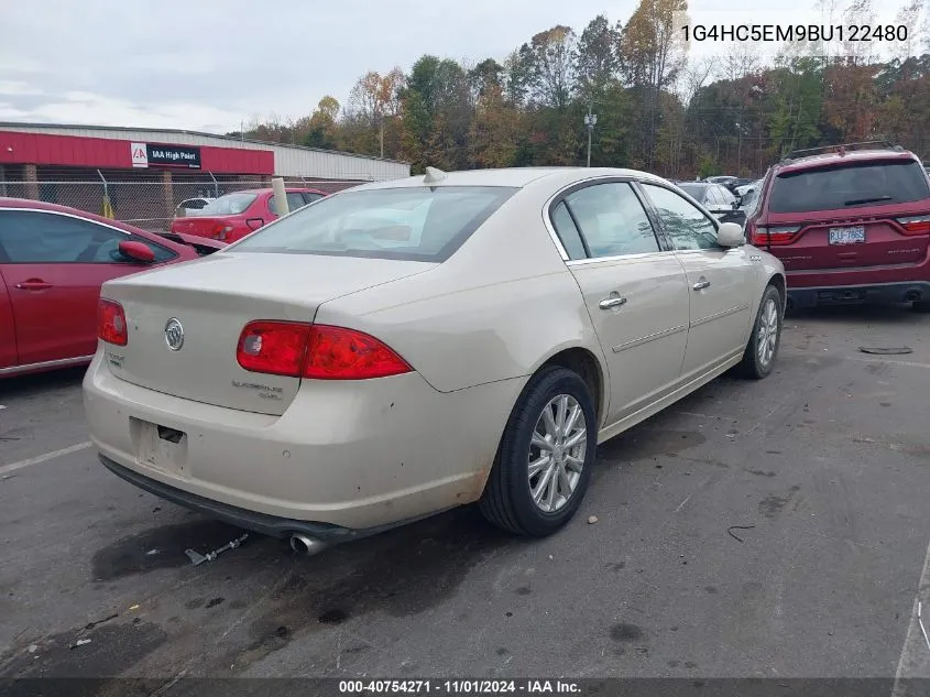 2011 Buick Lucerne Cxl VIN: 1G4HC5EM9BU122480 Lot: 40754271