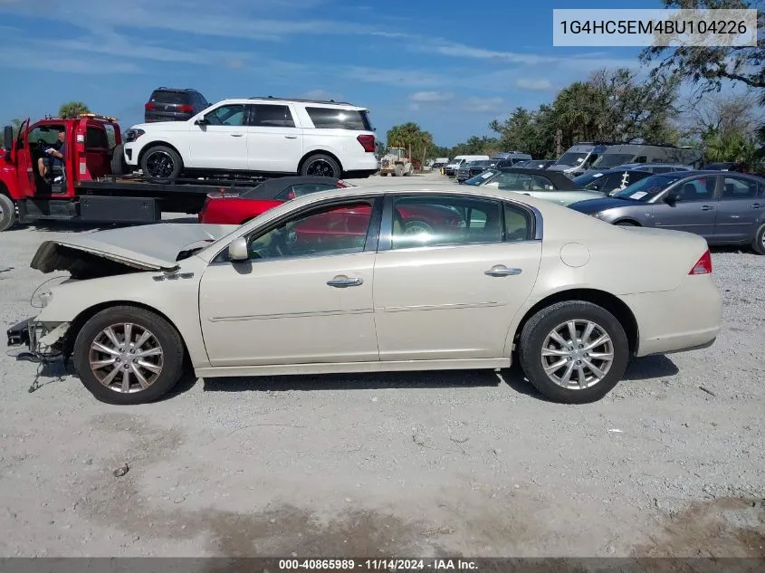 2011 Buick Lucerne Cxl VIN: 1G4HC5EM4BU104226 Lot: 40865989