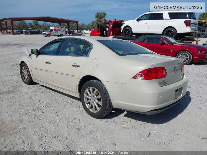 2011 Buick Lucerne Cxl VIN: 1G4HC5EM4BU104226 Lot: 40865989