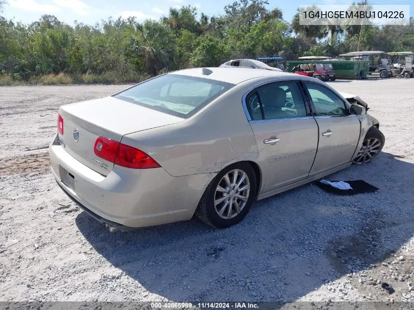 2011 Buick Lucerne Cxl VIN: 1G4HC5EM4BU104226 Lot: 40865989