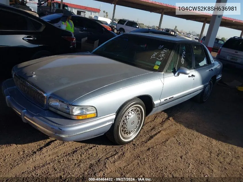 1G4CW52K8SH636981 1995 Buick Park Avenue