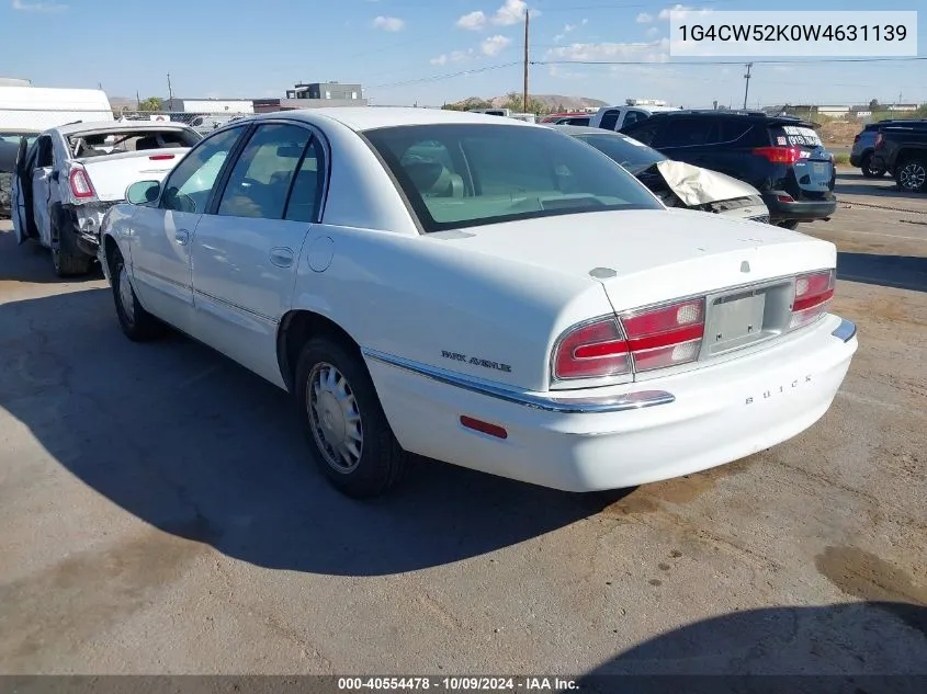 1998 Buick Park Avenue VIN: 1G4CW52K0W4631139 Lot: 40554478