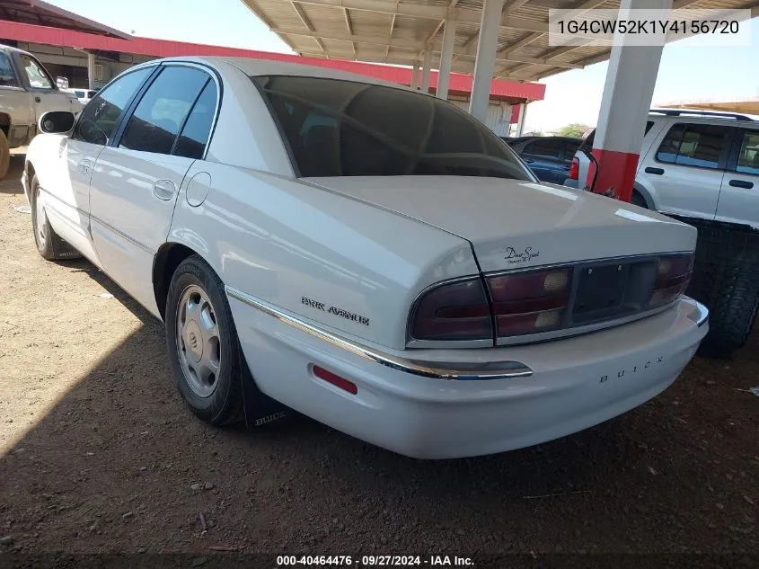 2000 Buick Park Avenue VIN: 1G4CW52K1Y4156720 Lot: 40464476