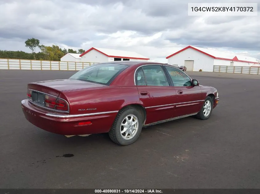 2000 Buick Park Avenue VIN: 1G4CW52K8Y4170372 Lot: 40590831