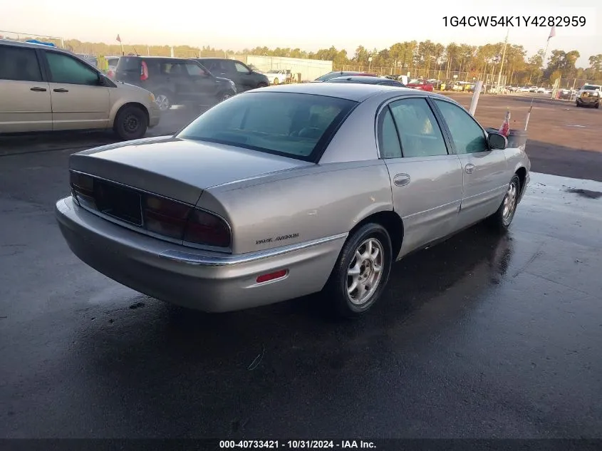 2000 Buick Park Avenue VIN: 1G4CW54K1Y4282959 Lot: 40733421