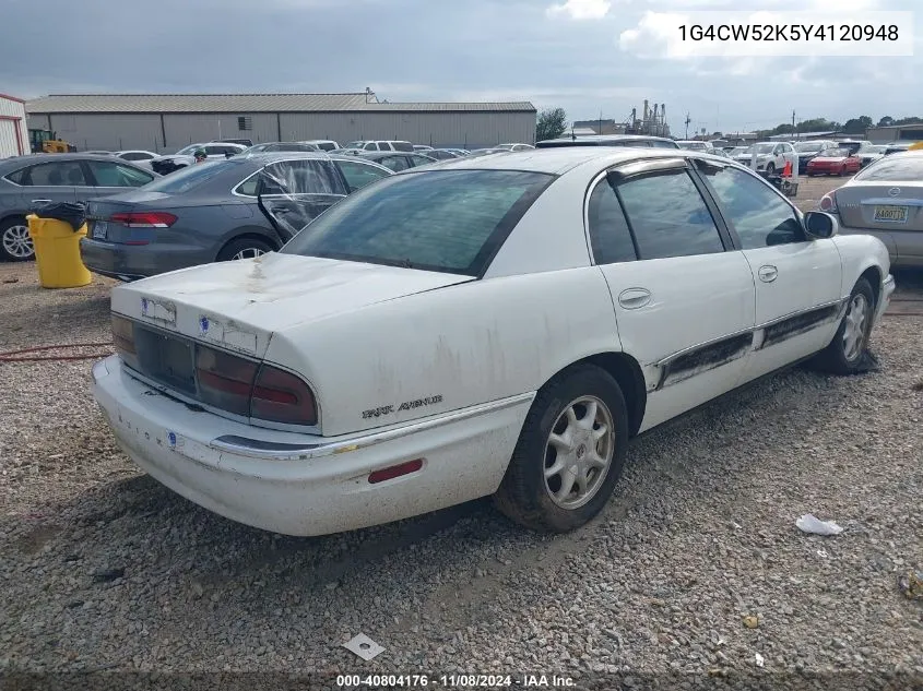 1G4CW52K5Y4120948 2000 Buick Park Avenue