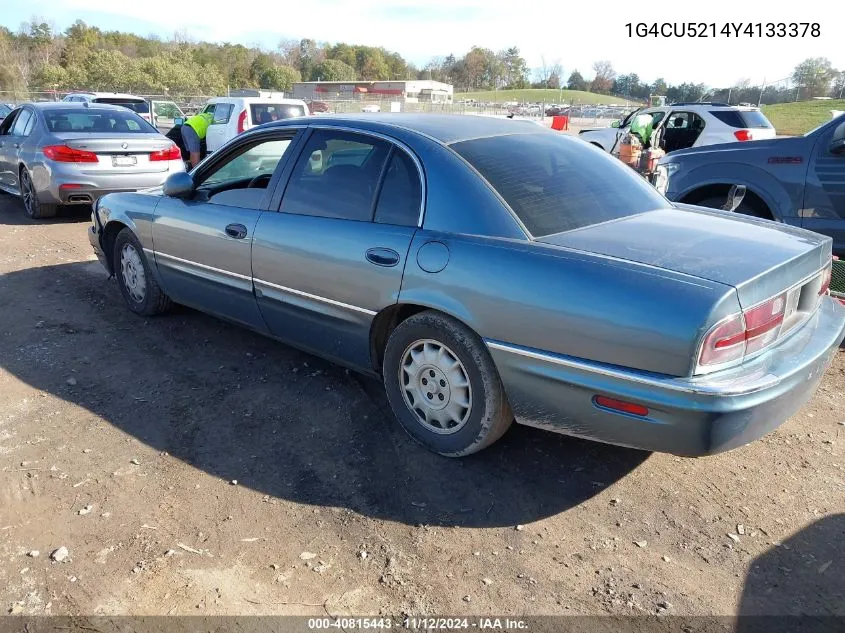 2000 Buick Park Avenue Ultra VIN: 1G4CU5214Y4133378 Lot: 40815443