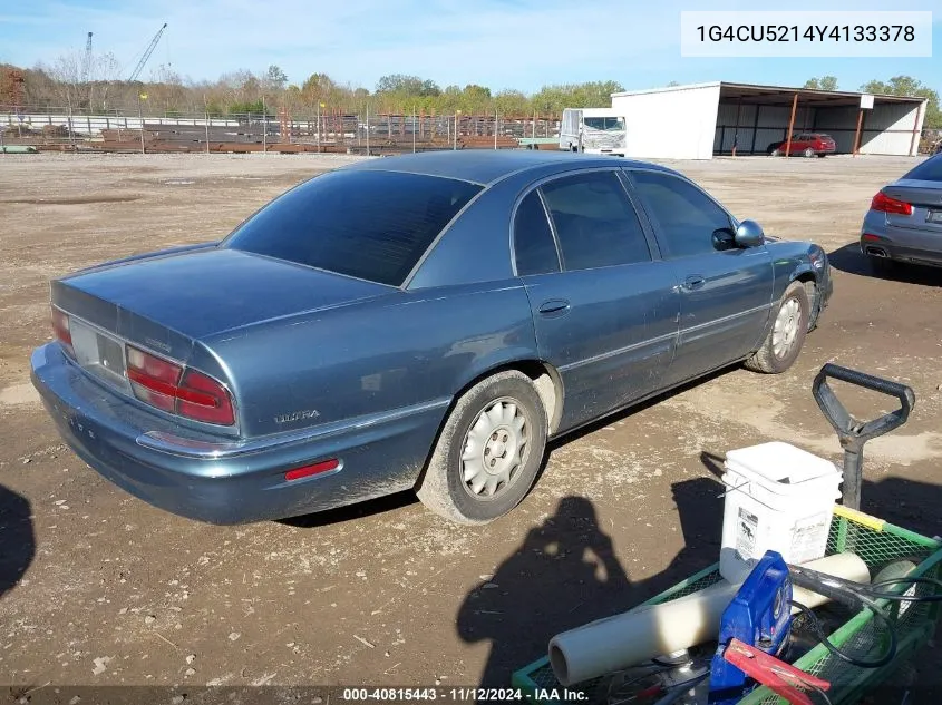 2000 Buick Park Avenue Ultra VIN: 1G4CU5214Y4133378 Lot: 40815443