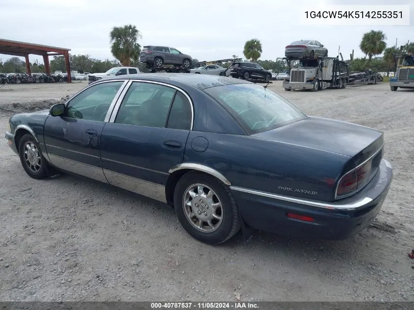 2001 Buick Park Avenue VIN: 1G4CW54K514255351 Lot: 40787537