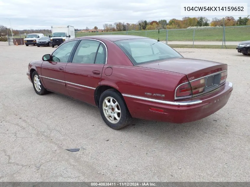 2001 Buick Park Avenue VIN: 1G4CW54KX14159652 Lot: 40838411