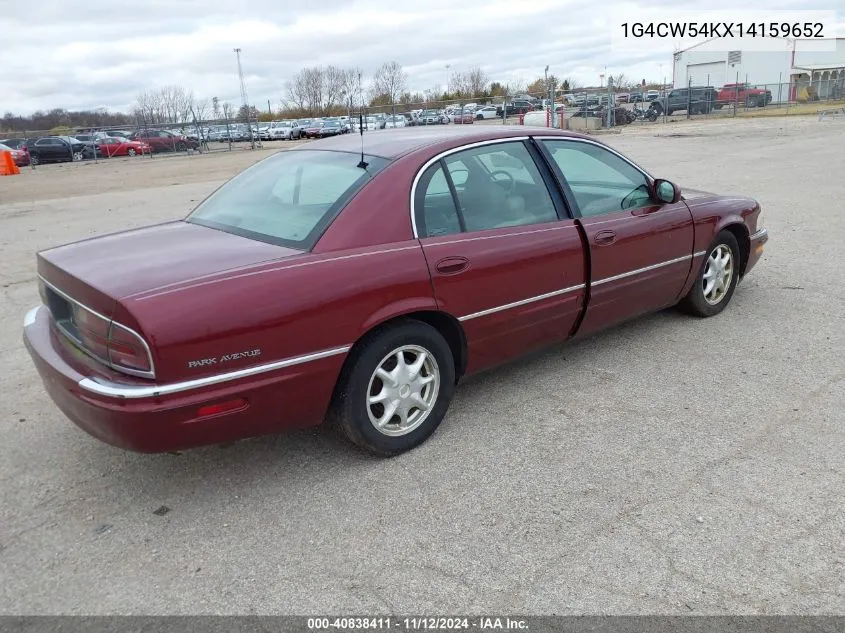 2001 Buick Park Avenue VIN: 1G4CW54KX14159652 Lot: 40838411