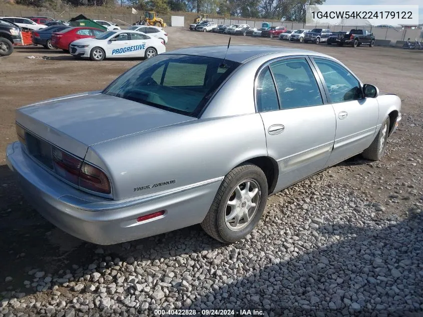 2002 Buick Park Avenue VIN: 1G4CW54K224179122 Lot: 40422828