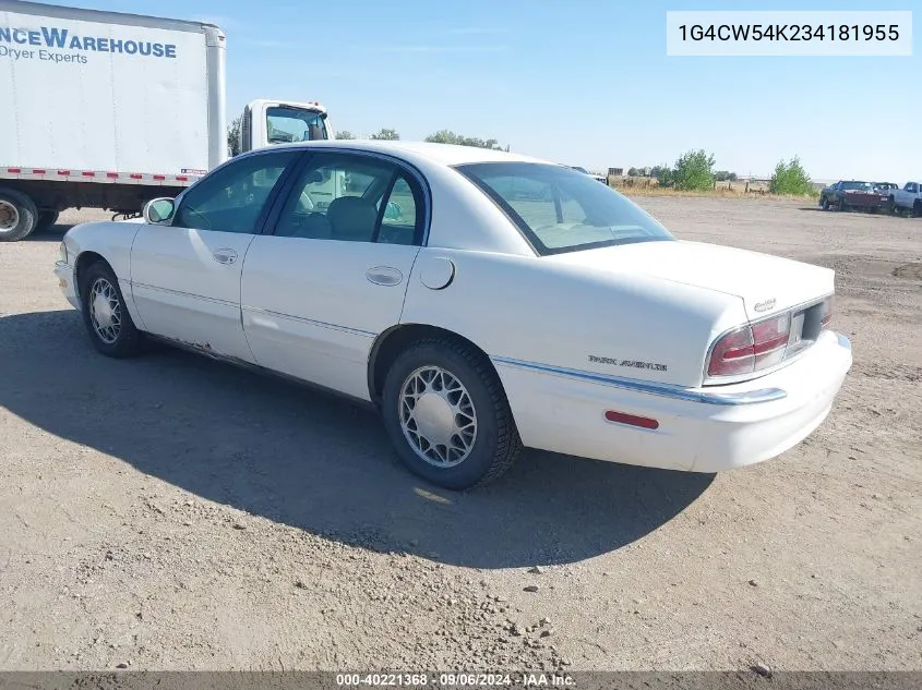 2003 Buick Park Avenue VIN: 1G4CW54K234181955 Lot: 40221368