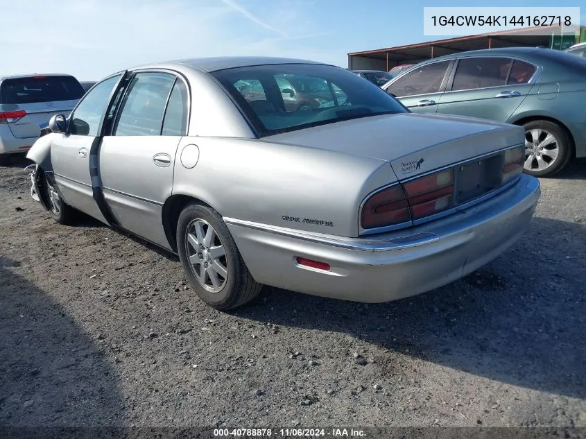 2004 Buick Park Avenue VIN: 1G4CW54K144162718 Lot: 40788878