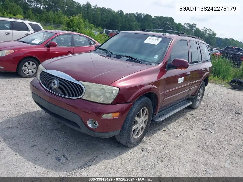 2004 Buick Rainier Cxl VIN: 5GADT13S242275179 Lot: 39915427