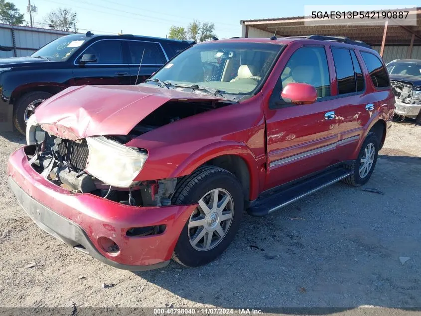 2004 Buick Rainier Cxl Plus VIN: 5GAES13P542190887 Lot: 40798040