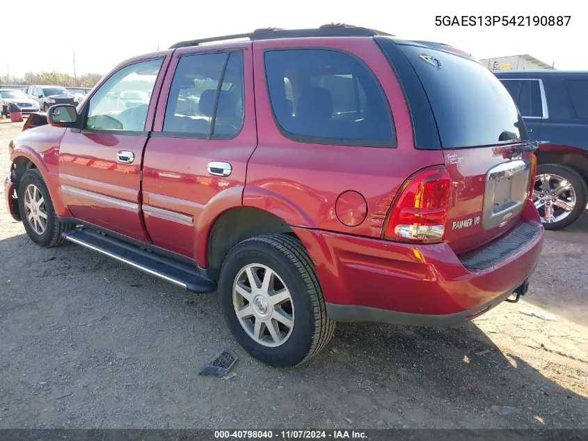 2004 Buick Rainier Cxl Plus VIN: 5GAES13P542190887 Lot: 40798040