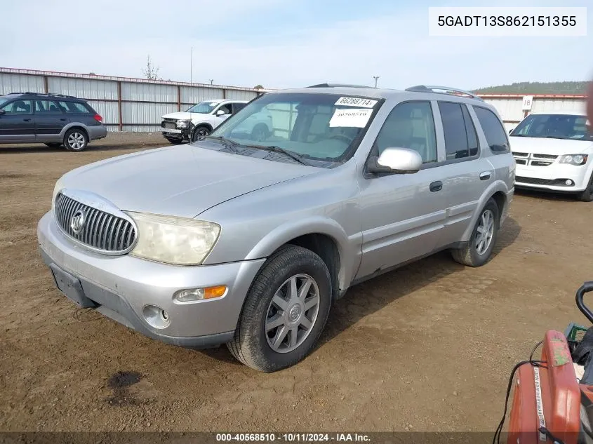 5GADT13S862151355 2006 Buick Rainier Cxl