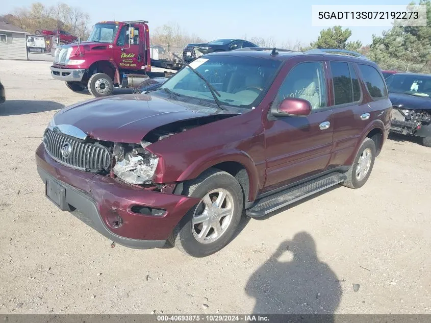 2007 Buick Rainier Cxl VIN: 5GADT13S072192273 Lot: 40693875