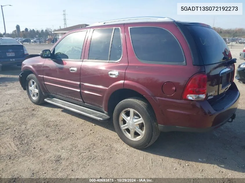 2007 Buick Rainier Cxl VIN: 5GADT13S072192273 Lot: 40693875