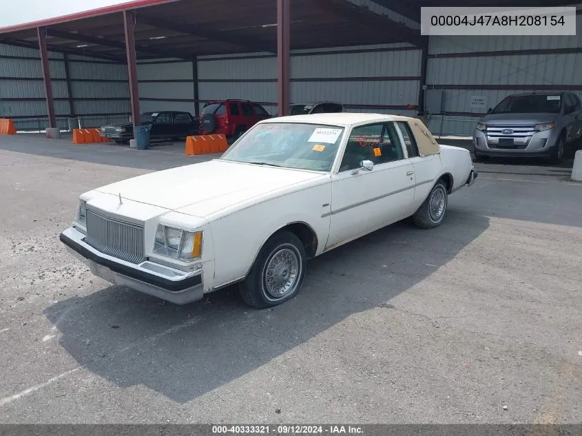 1978 Buick Regal VIN: 00004J47A8H208154 Lot: 40333321