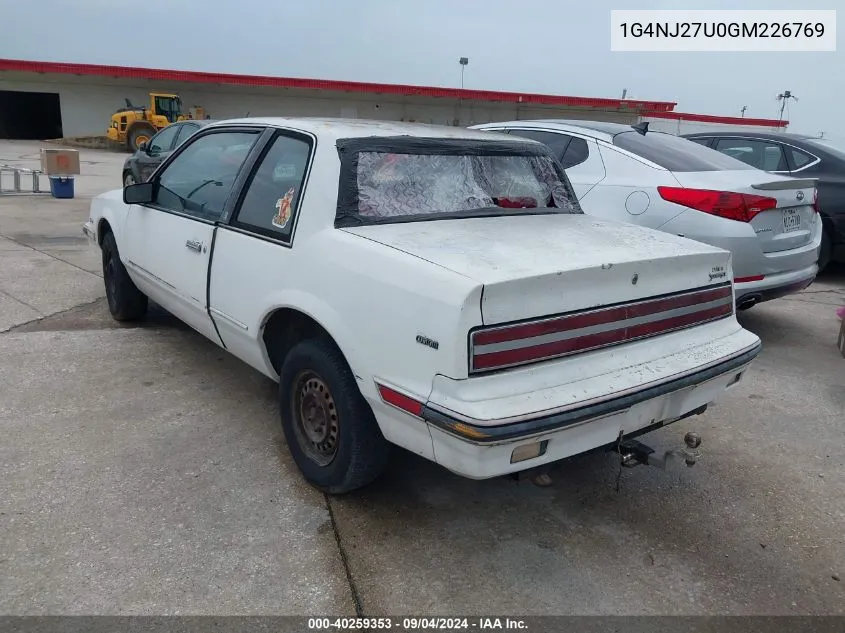 1986 Buick Somerset Custom VIN: 1G4NJ27U0GM226769 Lot: 40259353