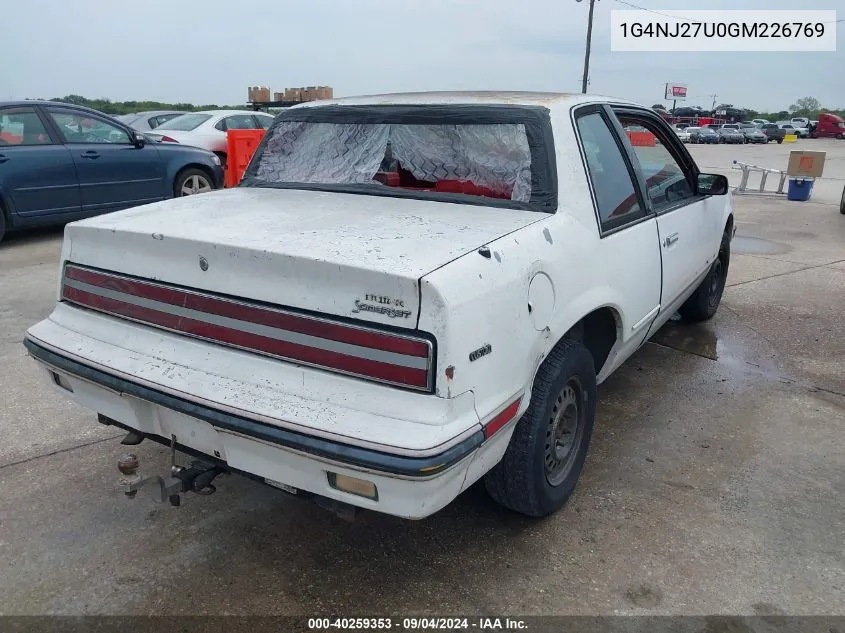 1986 Buick Somerset Custom VIN: 1G4NJ27U0GM226769 Lot: 40259353