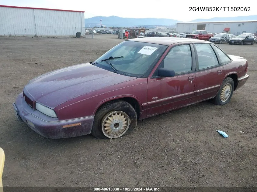 1996 Buick Regal Custom VIN: 2G4WB52K4T1502062 Lot: 40613030