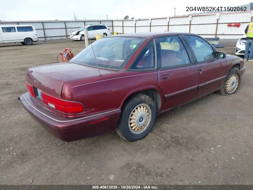 1996 Buick Regal Custom VIN: 2G4WB52K4T1502062 Lot: 40613030