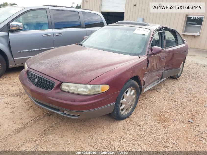 1999 Buick Regal Gs VIN: 2G4WF5215X1603449 Lot: 40535046