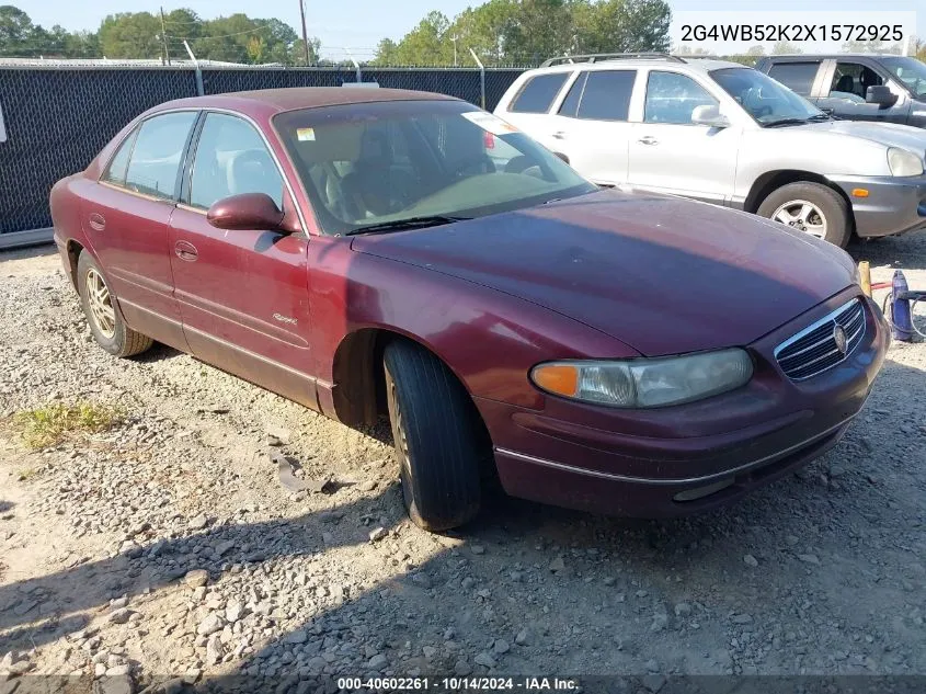 1999 Buick Regal Ls VIN: 2G4WB52K2X1572925 Lot: 40602261