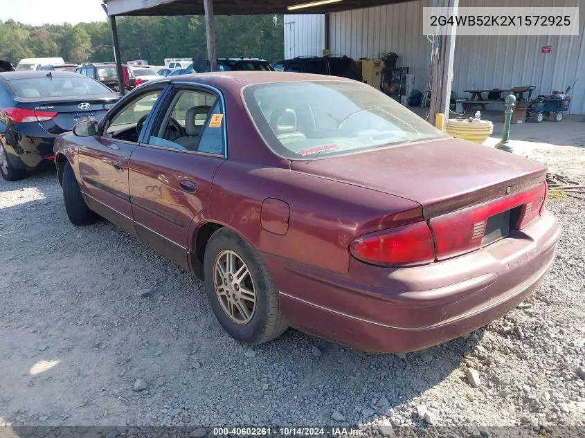 1999 Buick Regal Ls VIN: 2G4WB52K2X1572925 Lot: 40602261