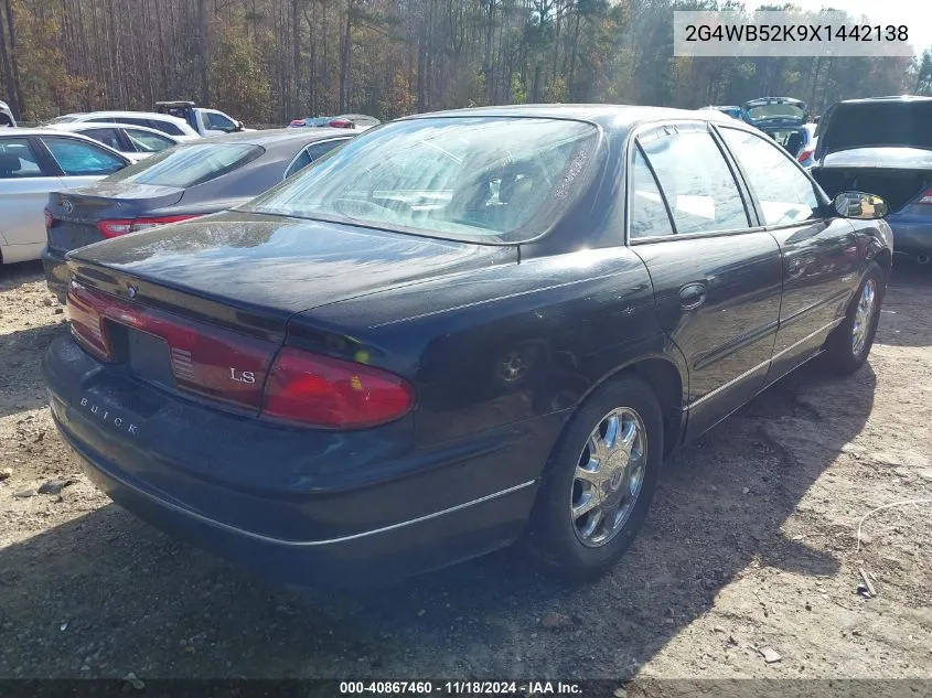 1999 Buick Regal Ls/Lse VIN: 2G4WB52K9X1442138 Lot: 40867460