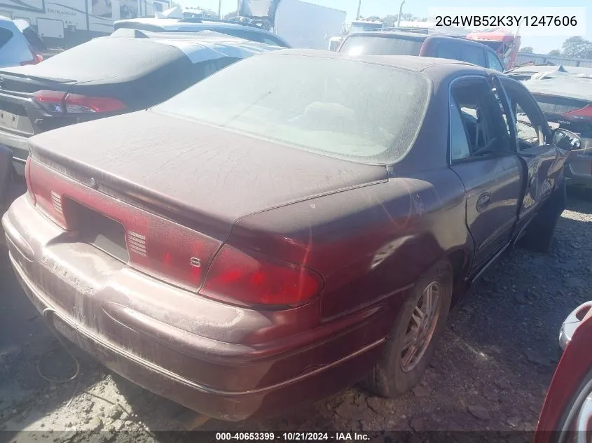 2000 Buick Regal Ls VIN: 2G4WB52K3Y1247606 Lot: 40653399