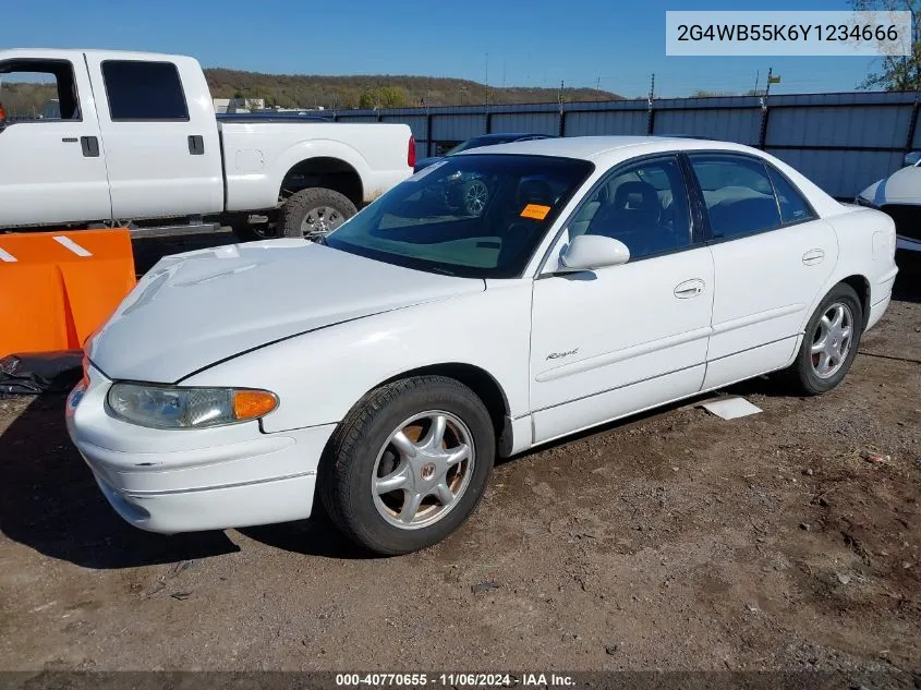 2000 Buick Regal Ls VIN: 2G4WB55K6Y1234666 Lot: 40770655