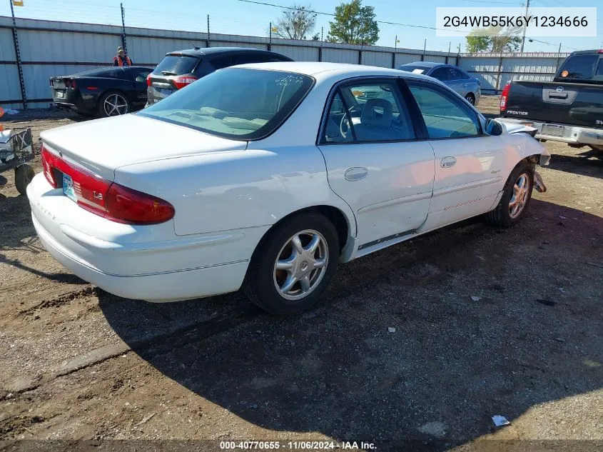 2000 Buick Regal Ls VIN: 2G4WB55K6Y1234666 Lot: 40770655