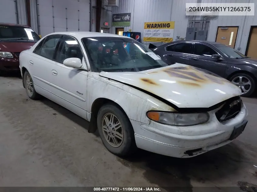 2000 Buick Regal Ls VIN: 2G4WB55K1Y1266375 Lot: 40777472