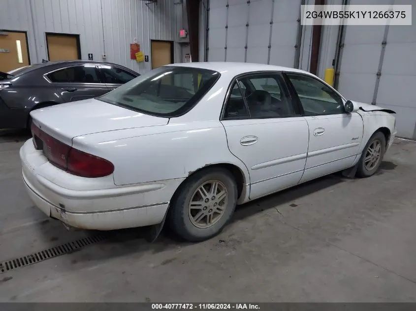 2000 Buick Regal Ls VIN: 2G4WB55K1Y1266375 Lot: 40777472