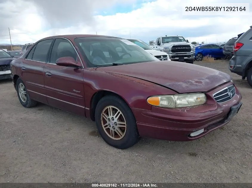 2000 Buick Regal Ls VIN: 2G4WB55K8Y1292164 Lot: 40829162