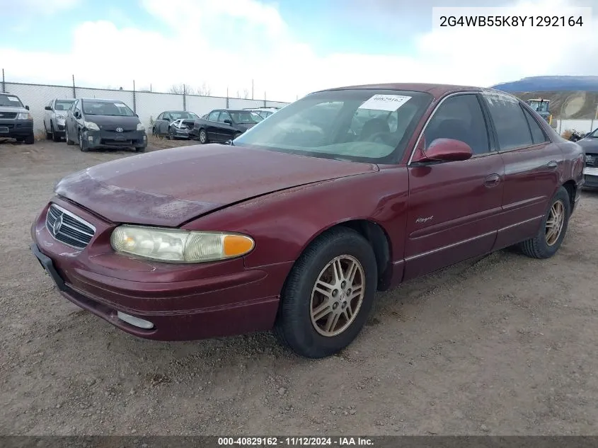 2000 Buick Regal Ls VIN: 2G4WB55K8Y1292164 Lot: 40829162