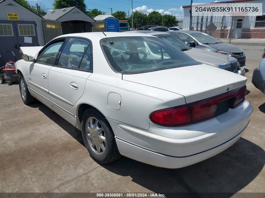 2001 Buick Regal Ls VIN: 2G4WB55K911165736 Lot: 39308581