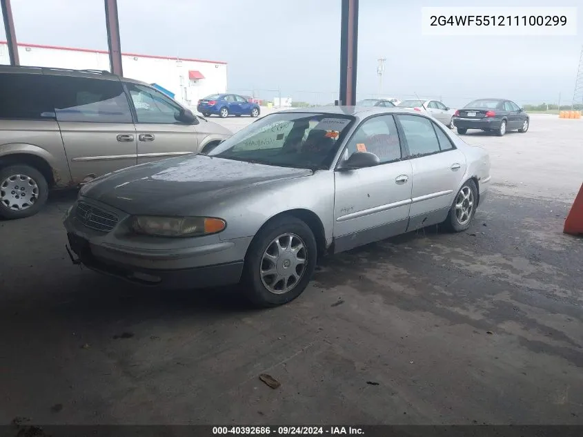 2001 Buick Regal Gs VIN: 2G4WF551211100299 Lot: 40392686