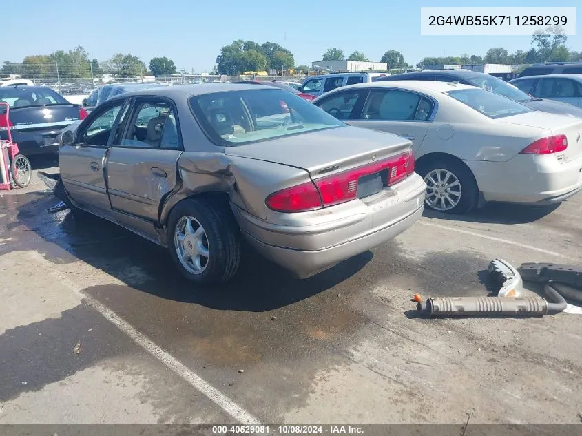 2001 Buick Regal Ls VIN: 2G4WB55K711258299 Lot: 40529081