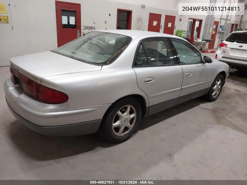 2001 Buick Regal Gs VIN: 2G4WF551011214811 Lot: 40627931