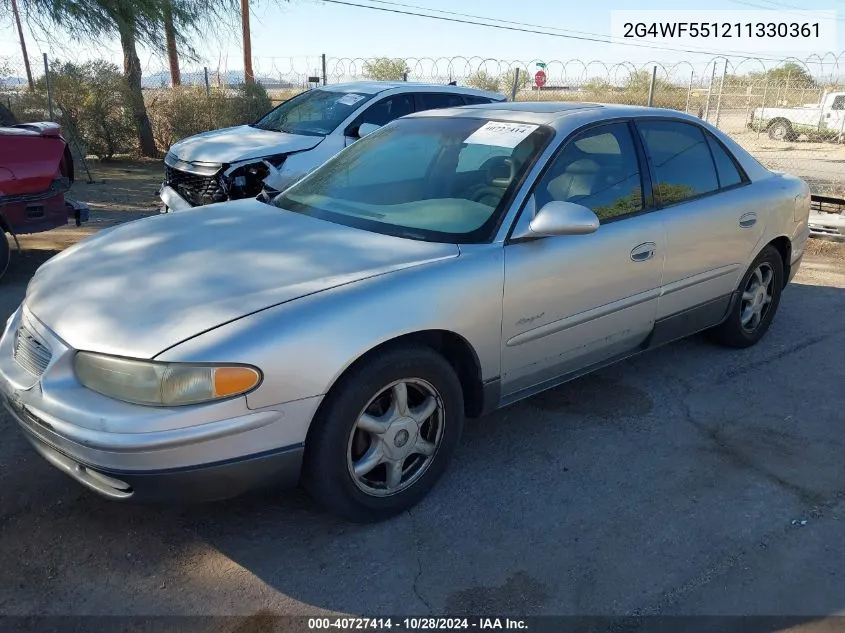 2001 Buick Regal Gs VIN: 2G4WF551211330361 Lot: 40727414