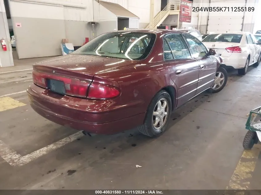 2001 Buick Regal Ls VIN: 2G4WB55K711255189 Lot: 40831580