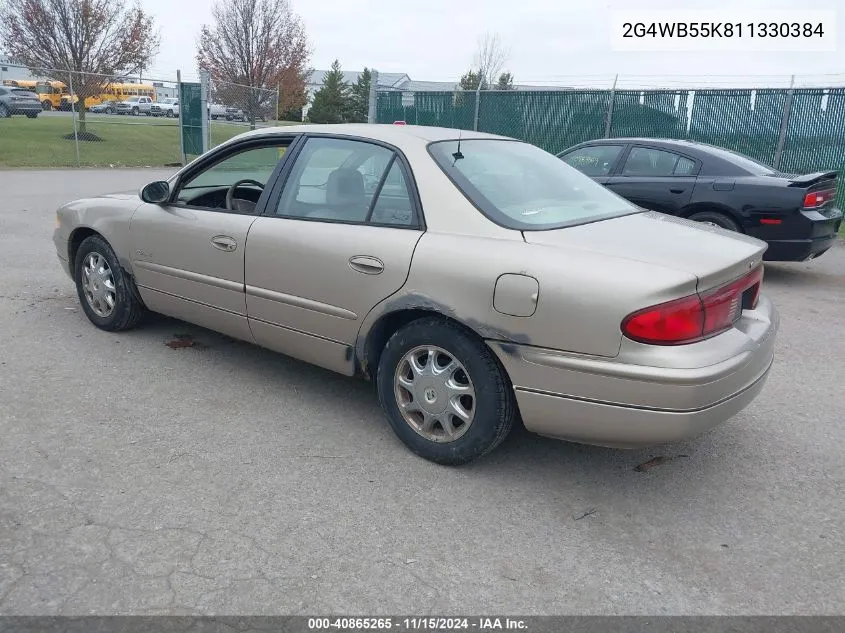 2001 Buick Regal Ls VIN: 2G4WB55K811330384 Lot: 40865265