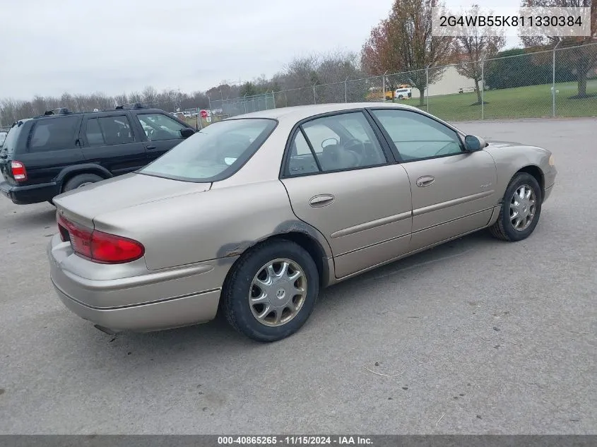 2001 Buick Regal Ls VIN: 2G4WB55K811330384 Lot: 40865265