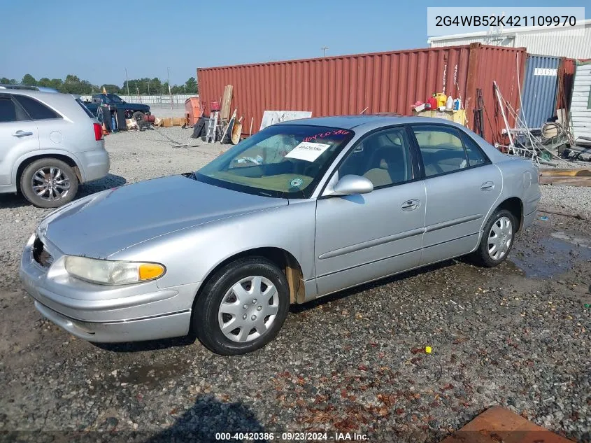 2002 Buick Regal Ls VIN: 2G4WB52K421109970 Lot: 40420386